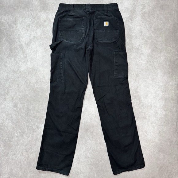 Carhartt Women's Rugged Flex Loose Fit Canvas Work Pants 4 Reg BN2080-W Black - Picture 4 of 13